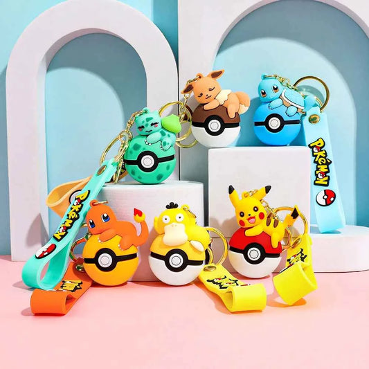 Adorable 3D Pokémon Figure Keychains