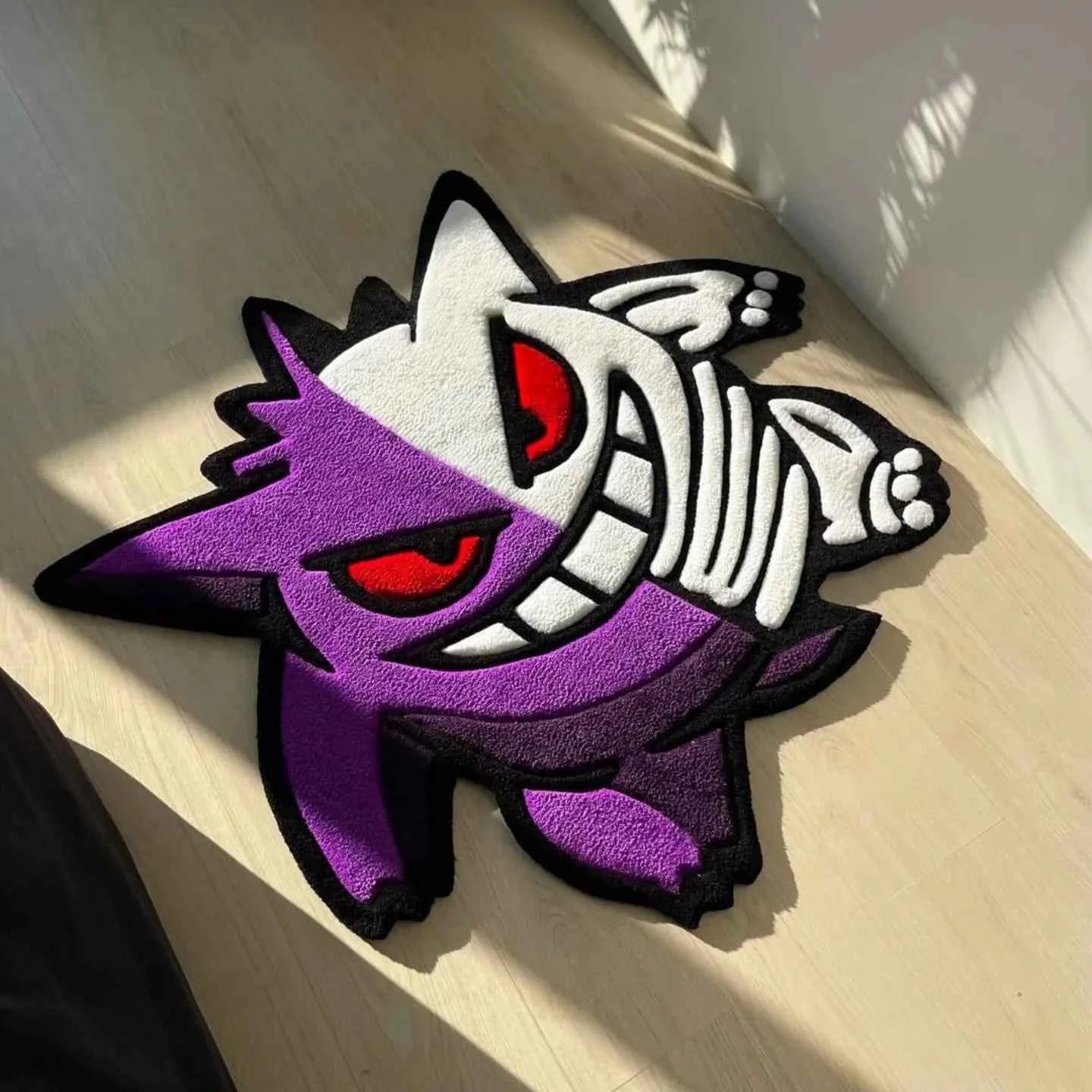 Pokémon Gengar Half Skeleton Rug for Gaming Room Decor