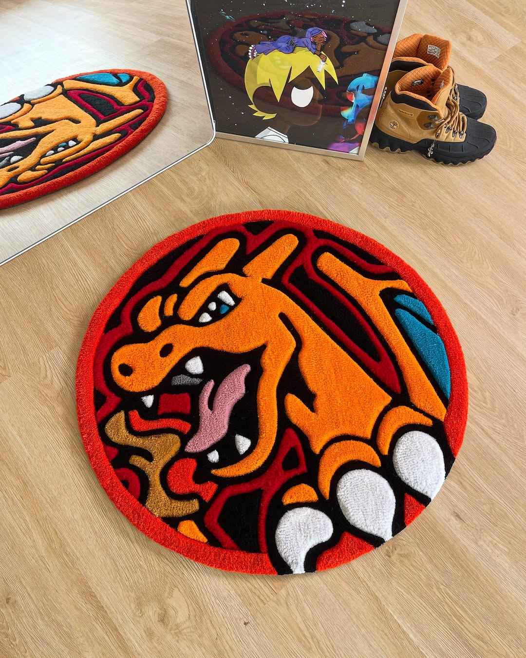 Charizard Rug – Handmade Anime Pokemon Area Rug