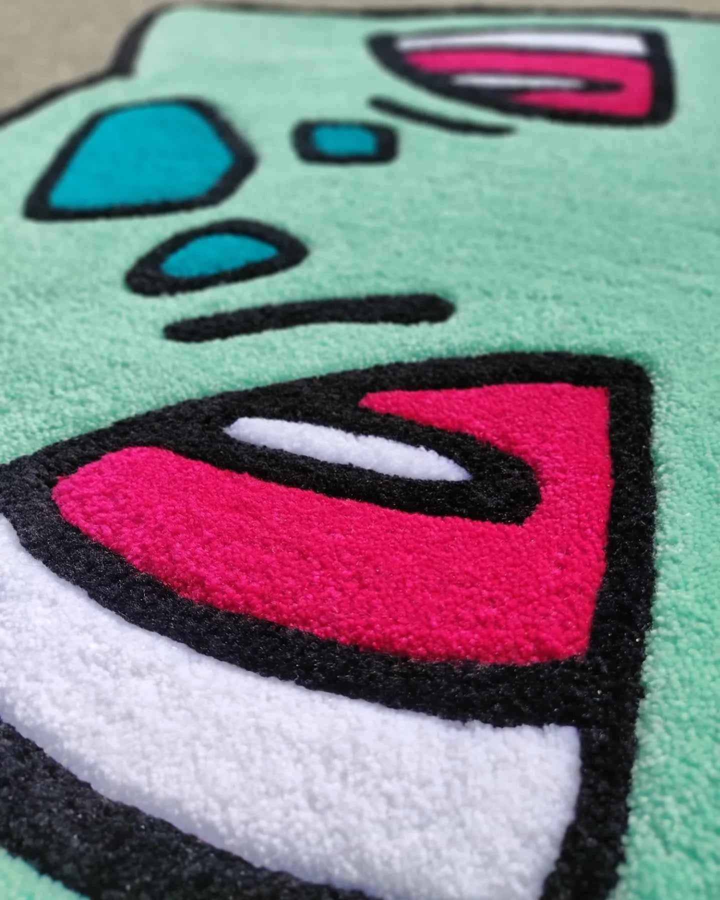 Custom Bulbasaur Rug – Pokémon Head rug