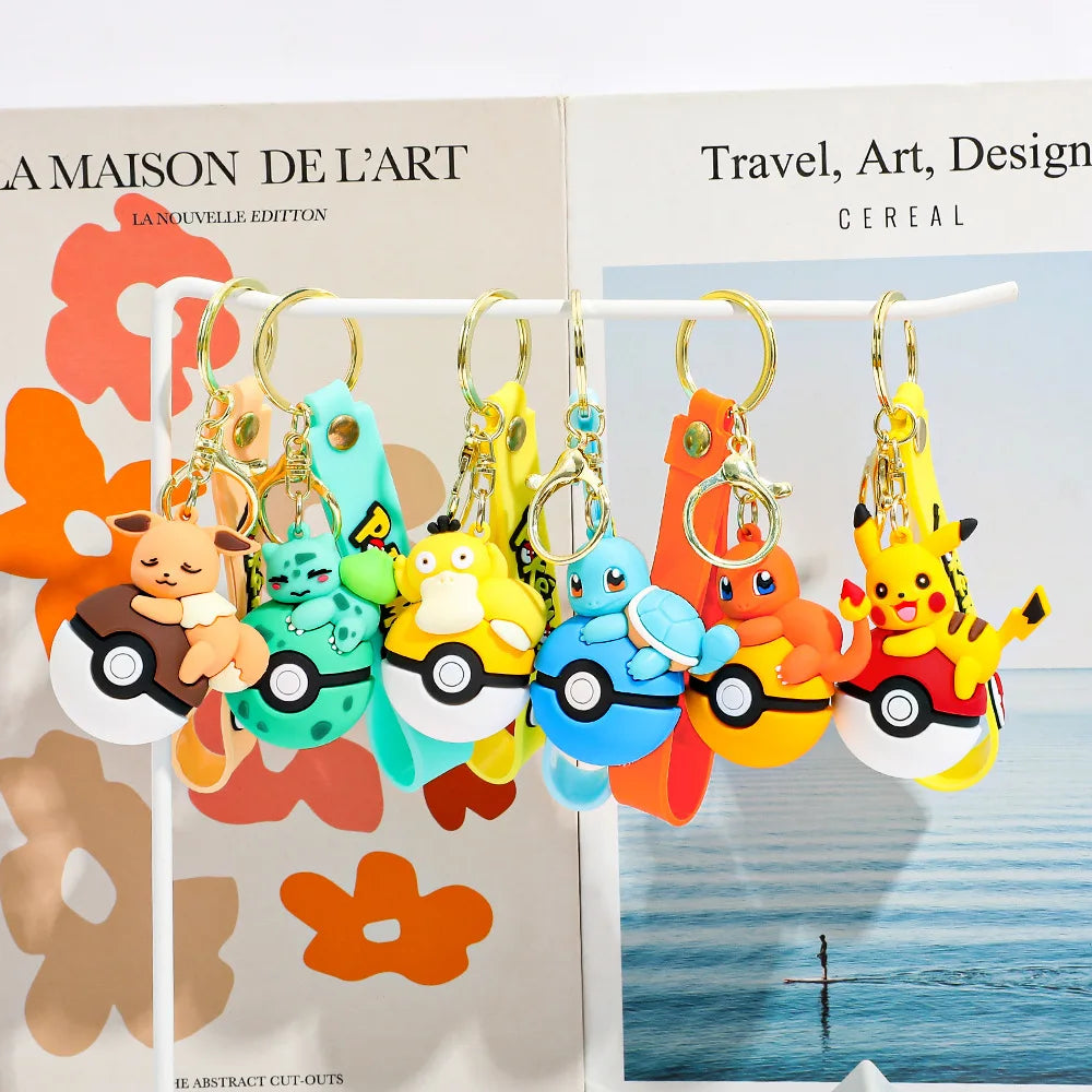 Adorable 3D Pokémon Figure Keychains