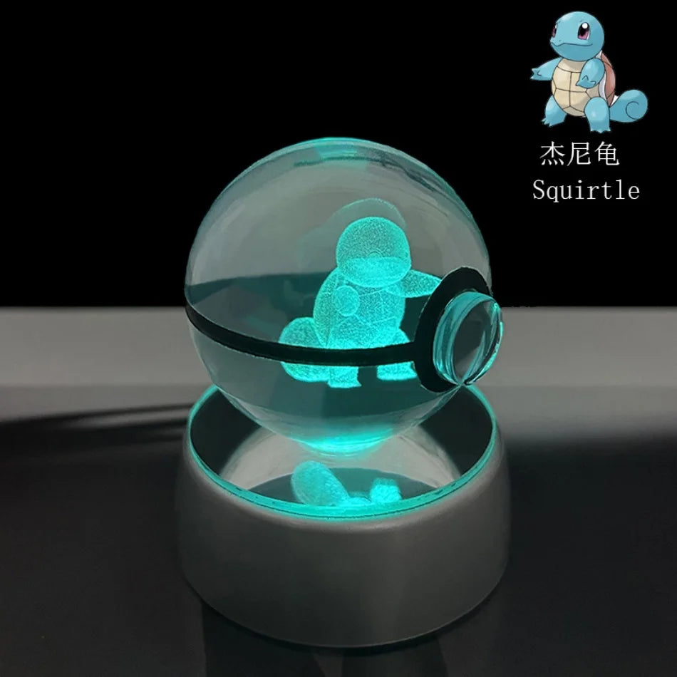 3D Crystal Poké Ball LED Night Light Lamp