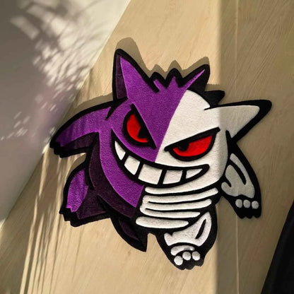 Pokémon Gengar Half Skeleton Rug for Gaming Room Decor