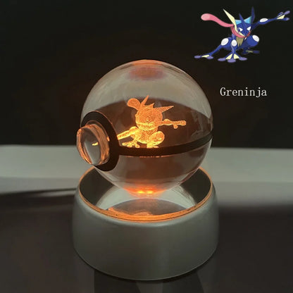 3D Crystal Poké Ball LED Night Light Lamp