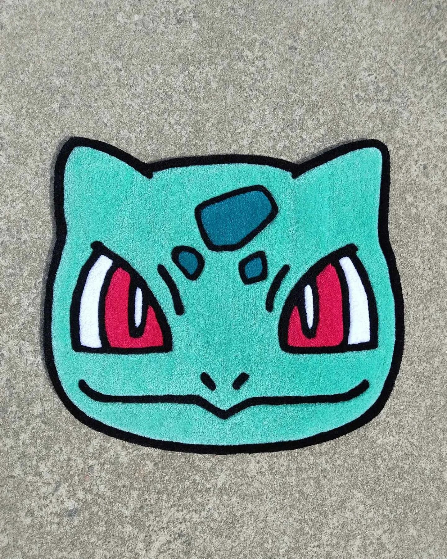 Custom Bulbasaur Rug – Pokémon Head rug