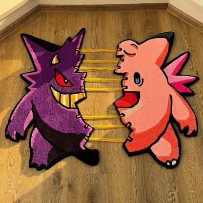 Pokémon Gengar & Clefable Custom rug