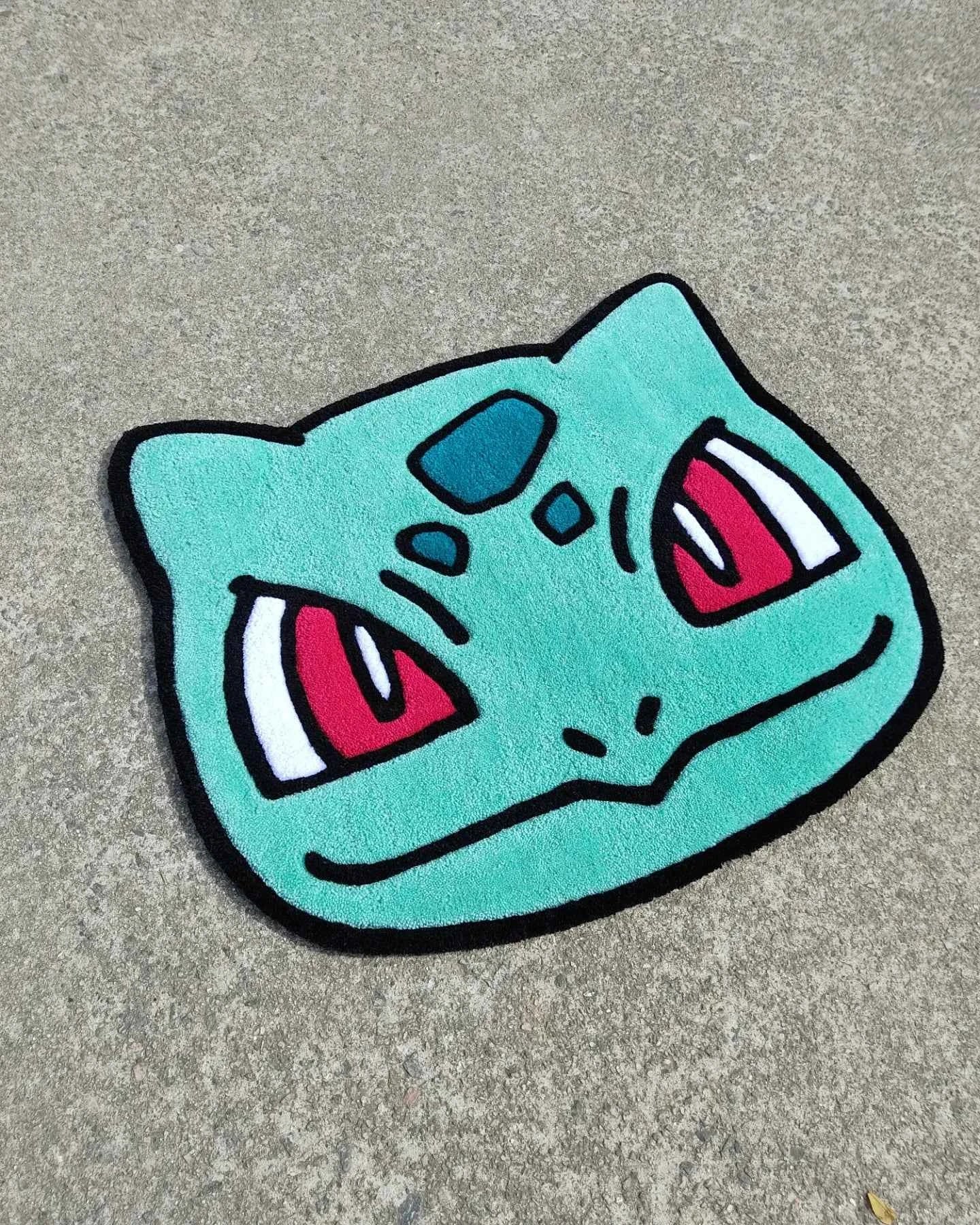 Custom Bulbasaur Rug – Pokémon Head rug
